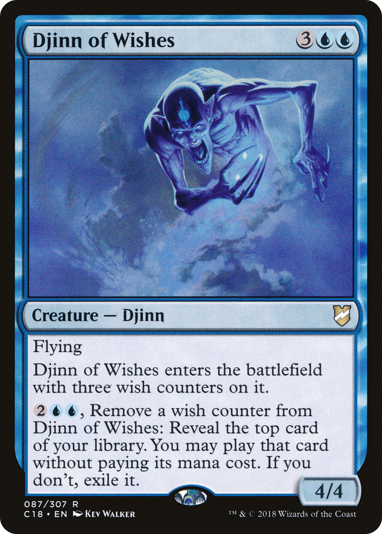 Djinn of Wishes (C18-087) - Commander 2018 - Premium MTG Single from Wizards of the Coast - Just $0.08! Shop now at Game Crave Tournament Store