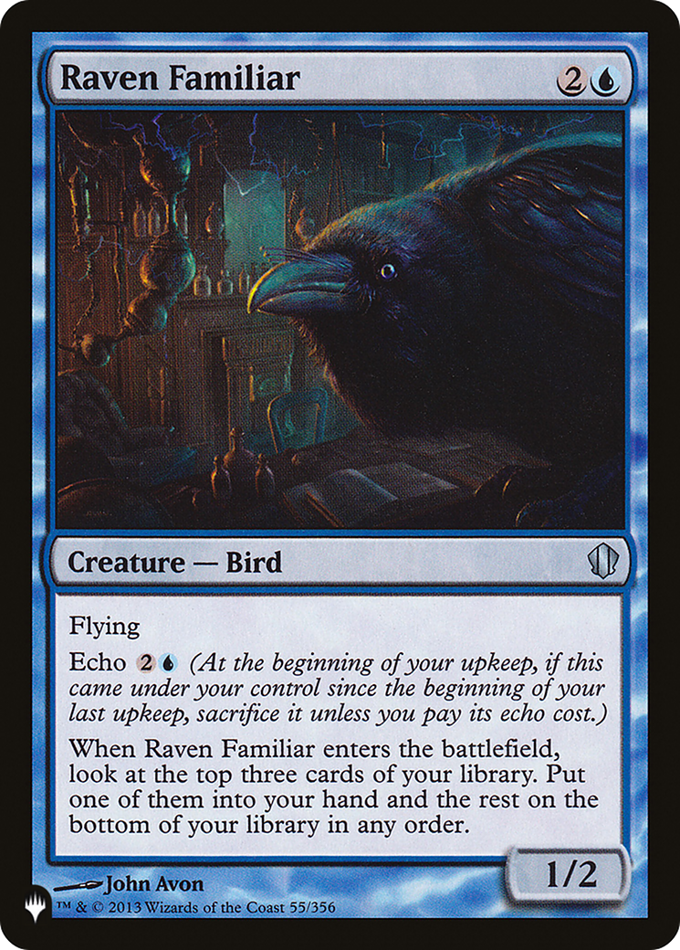 Raven Familiar (PLIST-464) - The List - Premium MTG Single from Wizards of the Coast - Just $0.08! Shop now at Game Crave Tournament Store