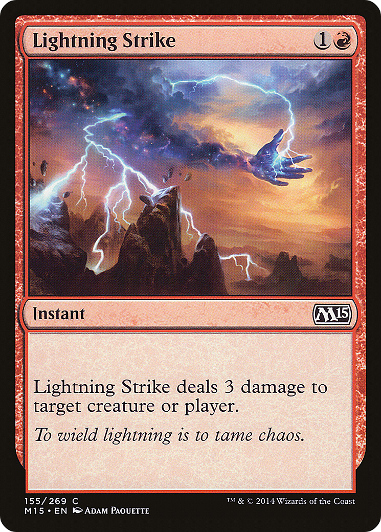 Lightning Strike (M15-155) - Magic 2015 Foil - Premium MTG Single from Wizards of the Coast - Just $0.30! Shop now at Game Crave Tournament Store