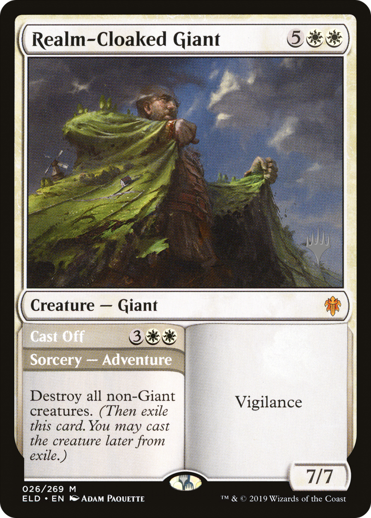 Realm-Cloaked Giant // Cast Off (PELD-26P) - Throne of Eldraine Promos Foil - Premium MTG Single from Wizards of the Coast - Just $1.08! Shop now at Game Crave Tournament Store