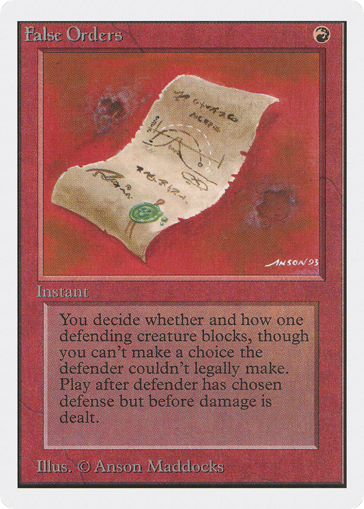 False Orders (2ED-148) - Unlimited Edition - Premium MTG Single from Wizards of the Coast - Just $0.38! Shop now at Game Crave Tournament Store