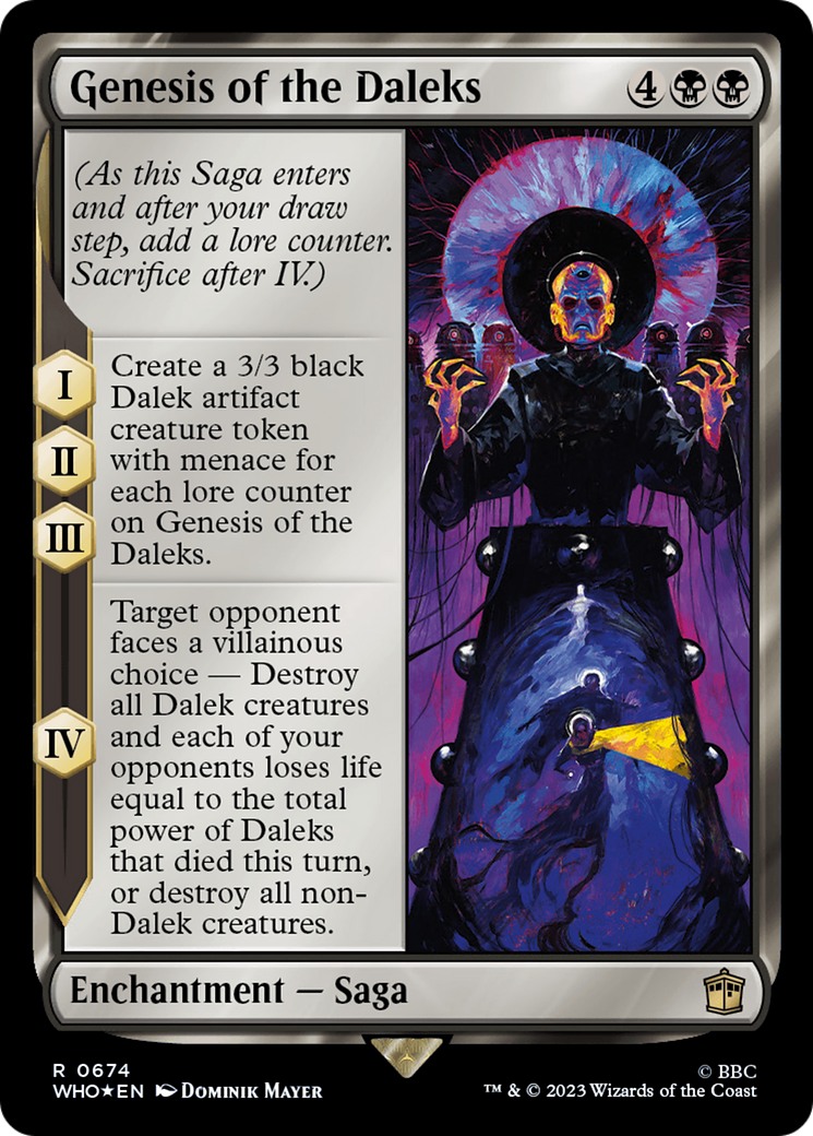 Genesis of the Daleks (WHO-674) - Doctor Who Foil - Premium MTG Single from Wizards of the Coast - Just $2.09! Shop now at Game Crave Tournament Store