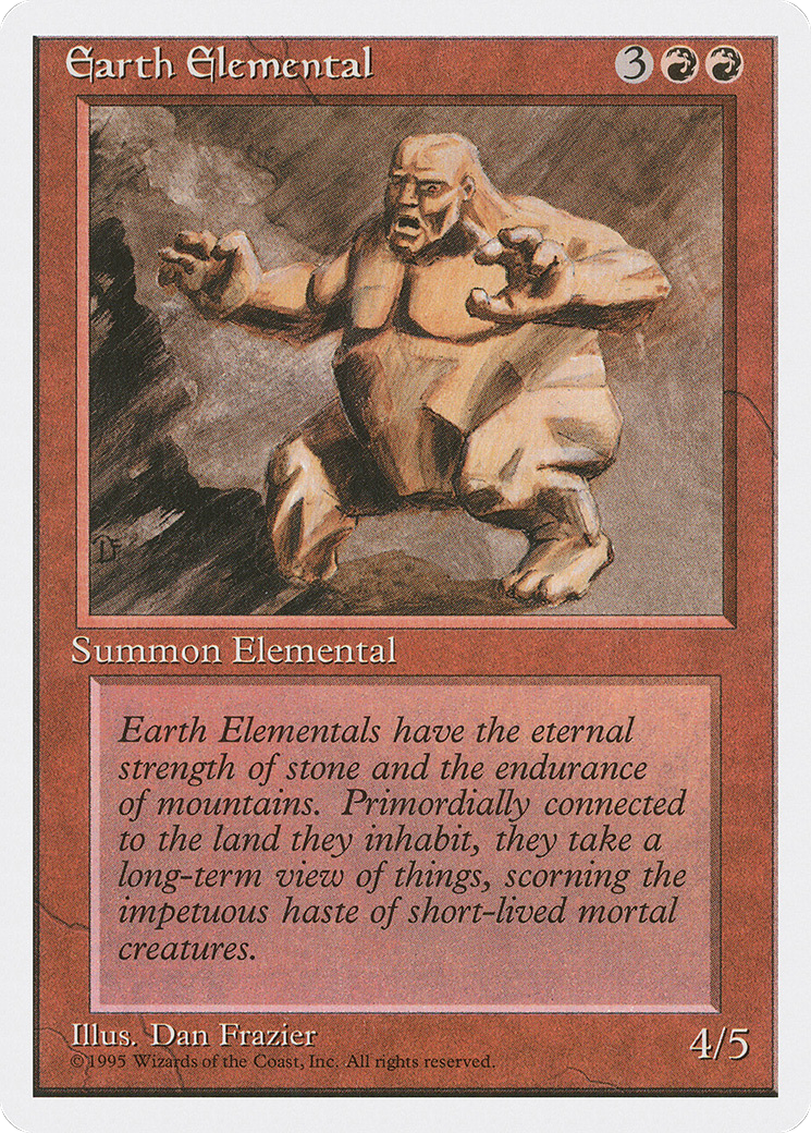 Earth Elemental (4ED-188) - Fourth Edition - Premium MTG Single from Wizards of the Coast - Just $0.08! Shop now at Game Crave Tournament Store