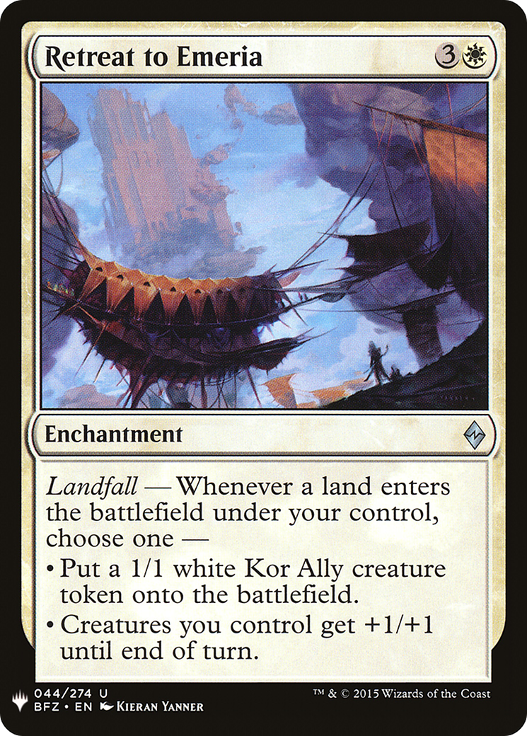 Retreat to Emeria (MB1-210) - Mystery Booster - Premium MTG Single from Wizards of the Coast - Just $0.08! Shop now at Game Crave Tournament Store