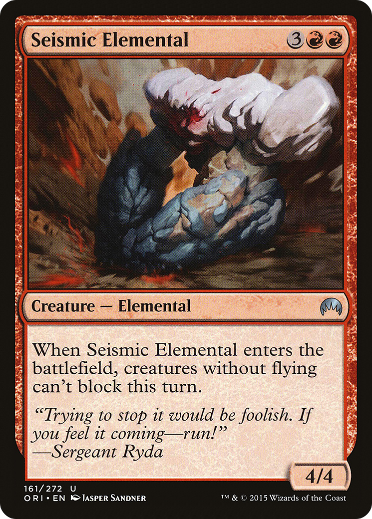 Seismic Elemental (ORI-161) - Magic Origins - Premium MTG Single from Wizards of the Coast - Just $0.08! Shop now at Game Crave Tournament Store