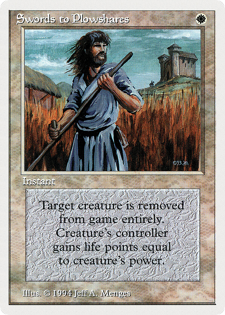 Swords to Plowshares (SUM-041) - Summer Magic / Edgar - Premium MTG Single from Wizards of the Coast - Just $0.24! Shop now at Game Crave Tournament Store