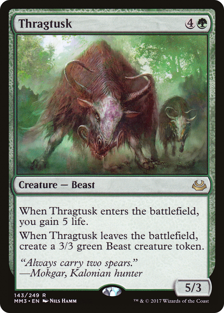 Thragtusk (MM3-143) - Modern Masters 2017 Foil - Premium MTG Single from Wizards of the Coast - Just $0.11! Shop now at Game Crave Tournament Store