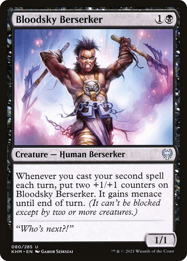 Bloodsky Berserker (KHM-080) - Kaldheim Foil - Premium MTG Single from Wizards of the Coast - Just $0.08! Shop now at Game Crave Tournament Store