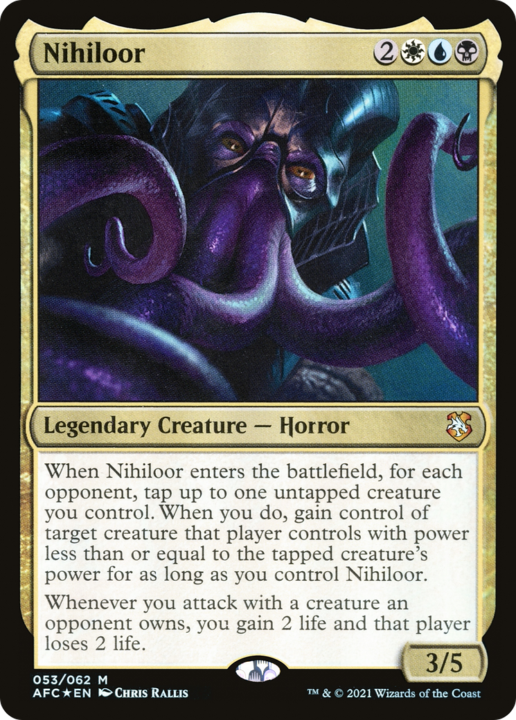 Nihiloor (AFC-053) - Forgotten Realms Commander Foil - Premium MTG Single from Wizards of the Coast - Just $0.08! Shop now at Game Crave Tournament Store