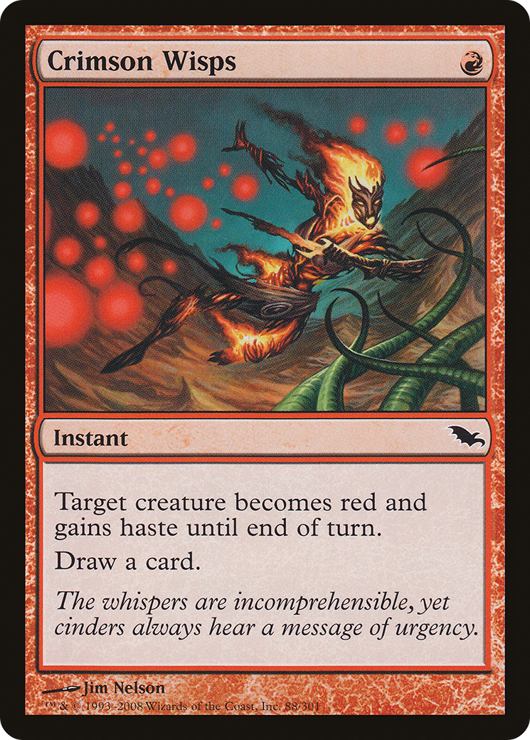 Crimson Wisps (SHM-088) - Shadowmoor - Premium MTG Single from Wizards of the Coast - Just $0.58! Shop now at Game Crave Tournament Store