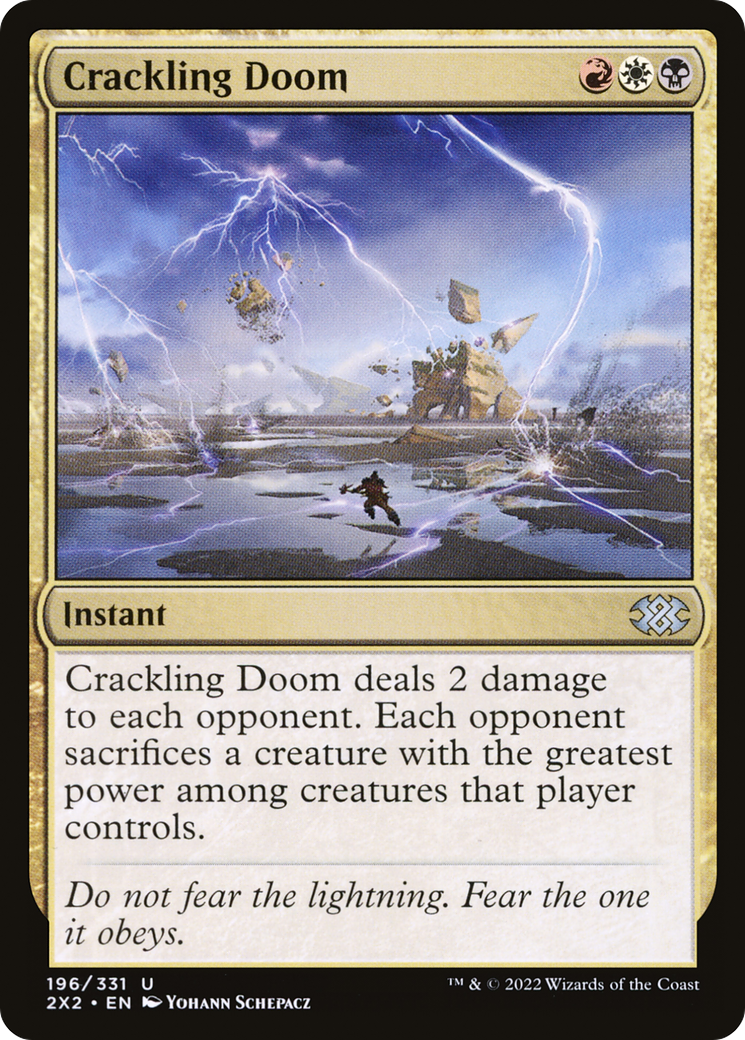 Crackling Doom (2X2-196) - Double Masters 2022 Foil - Premium MTG Single from Wizards of the Coast - Just $0.34! Shop now at Game Crave Tournament Store