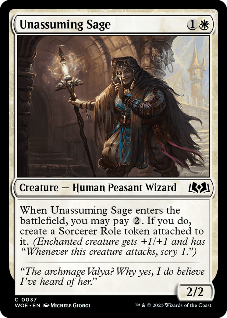 Unassuming Sage (WOE-037) - Wilds of Eldraine - Premium MTG Single from Wizards of the Coast - Just $0.08! Shop now at Game Crave Tournament Store