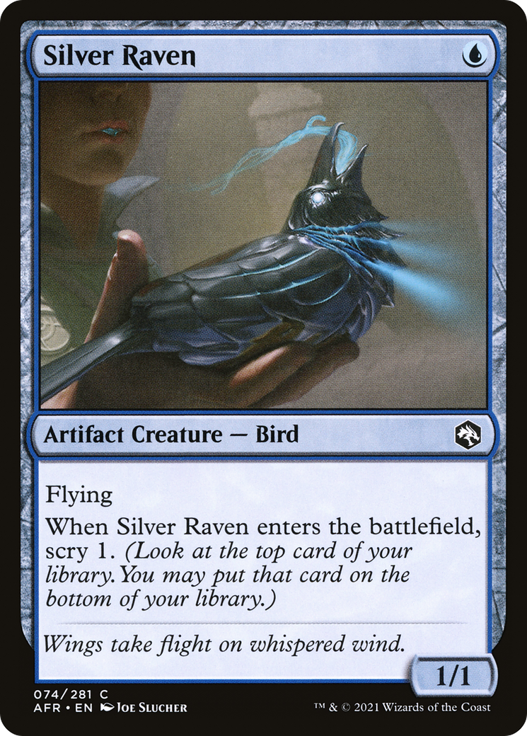 Silver Raven (AFR-074) - Adventures in the Forgotten Realms - Premium MTG Single from Wizards of the Coast - Just $0.08! Shop now at Game Crave Tournament Store