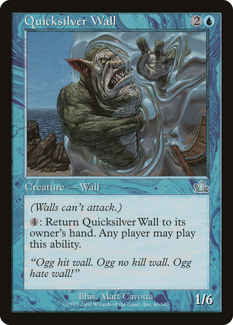 Quicksilver Wall (PCY-041) - Prophecy Foil - Premium MTG Single from Wizards of the Coast - Just $0.84! Shop now at Game Crave Tournament Store