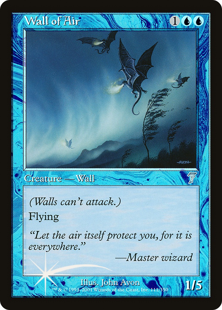 Wall of Air (7ED-111★) - Seventh Edition Foil - Premium MTG Single from Wizards of the Coast - Just $1.50! Shop now at Game Crave Tournament Store