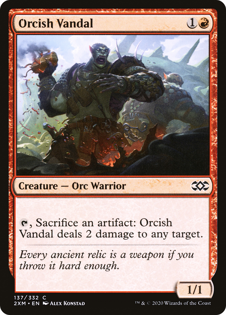 Orcish Vandal (2XM-137) - Double Masters Foil - Premium MTG Single from Wizards of the Coast - Just $0.08! Shop now at Game Crave Tournament Store