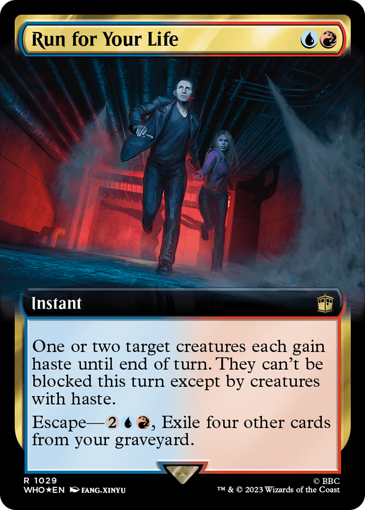 Run for Your Life (WHO-1029) - Doctor Who: (Extended Art) Foil - Premium MTG Single from Wizards of the Coast - Just $0.13! Shop now at Game Crave Tournament Store