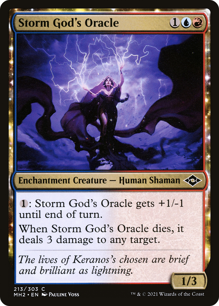 Storm God's Oracle (MH2-213) - Modern Horizons 2: (nyxtouched) - Premium MTG Single from Wizards of the Coast - Just $0.08! Shop now at Game Crave Tournament Store