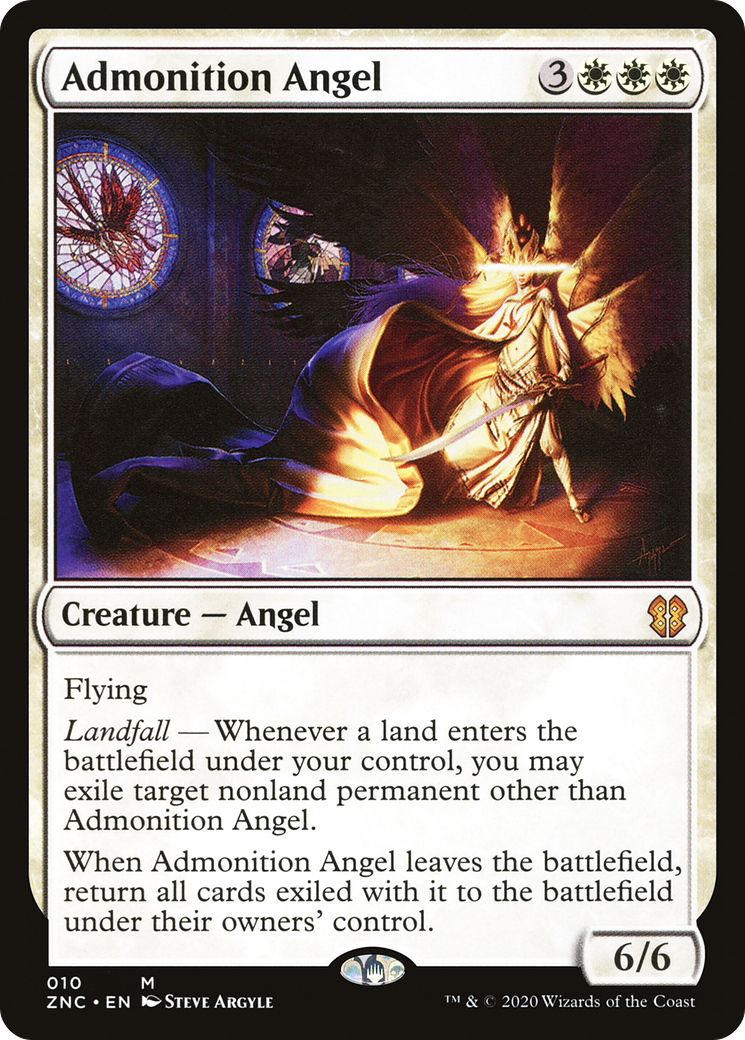 Admonition Angel (ZNC-010) - Zendikar Rising Commander - Premium MTG Single from Wizards of the Coast - Just $0.20! Shop now at Game Crave Tournament Store