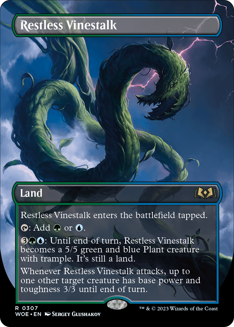 Restless Vinestalk (WOE-307) - Wilds of Eldraine (Borderless) - Premium MTG Single from Wizards of the Coast - Just $0.08! Shop now at Game Crave Tournament Store