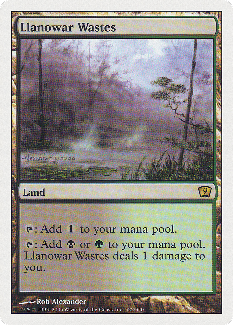 Llanowar Wastes (9ED-322) - Ninth Edition - Premium MTG Single from Wizards of the Coast - Just $1.94! Shop now at Game Crave Tournament Store