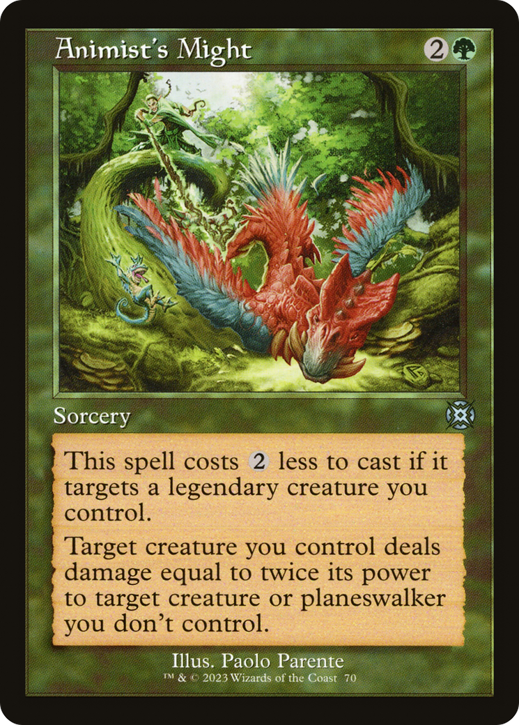 Animist's Might (MAT-070) - March of the Machine: The Aftermath: (Showcase) Foil - Premium MTG Single from Wizards of the Coast - Just $0.08! Shop now at Game Crave Tournament Store