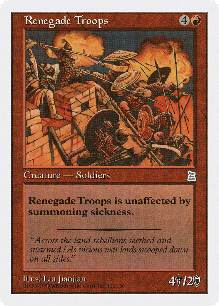 Renegade Troops (PTK-120) - Portal Three Kingdoms - Premium MTG Single from Wizards of the Coast - Just $0.40! Shop now at Game Crave Tournament Store