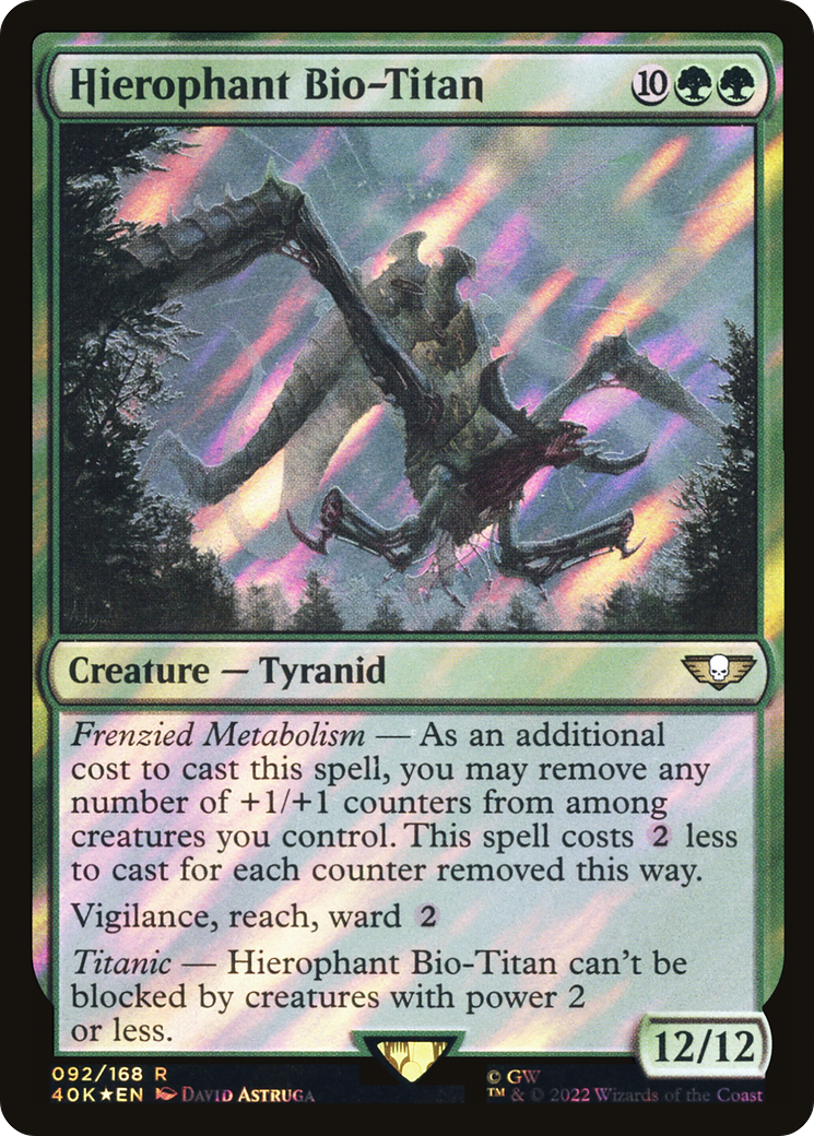 Hierophant Bio-Titan (40K-92★) - Warhammer 40,000 Commander Foil - Premium MTG Single from Wizards of the Coast - Just $0.80! Shop now at Game Crave Tournament Store