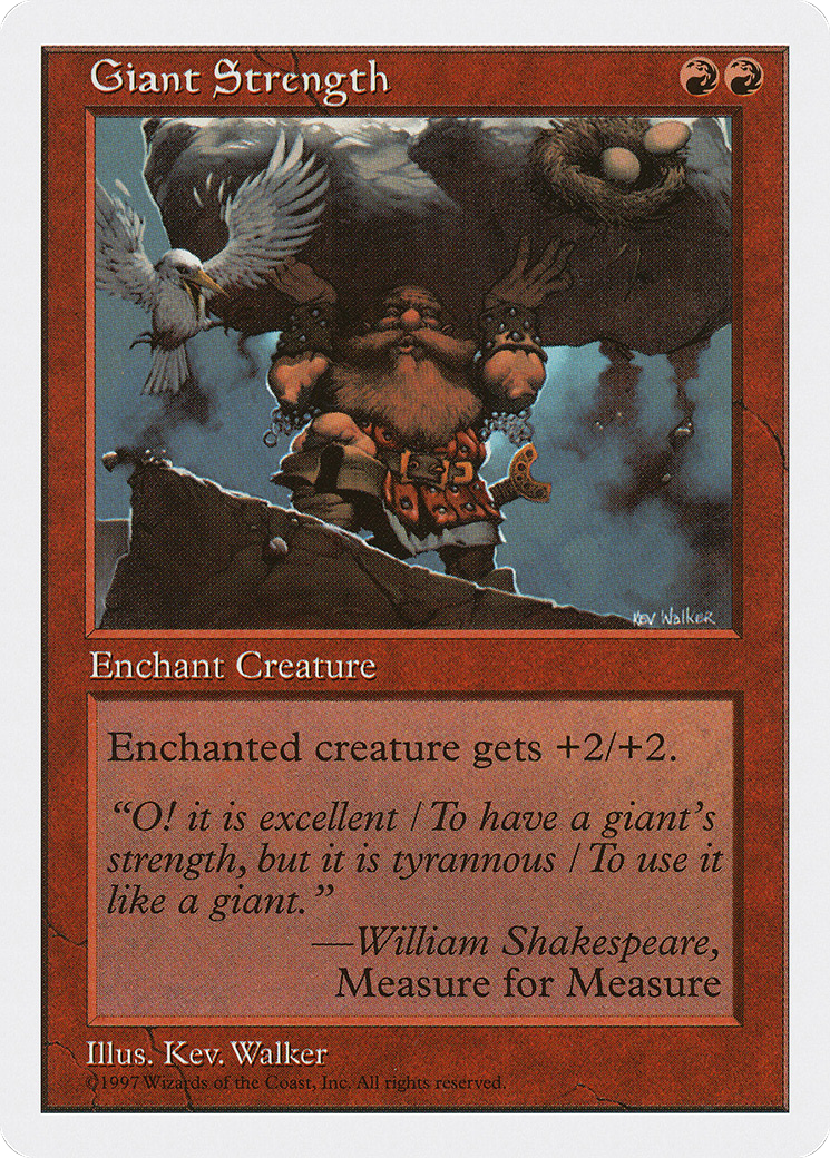 Giant Strength (5ED-233) - Fifth Edition - Premium MTG Single from Wizards of the Coast - Just $0.08! Shop now at Game Crave Tournament Store