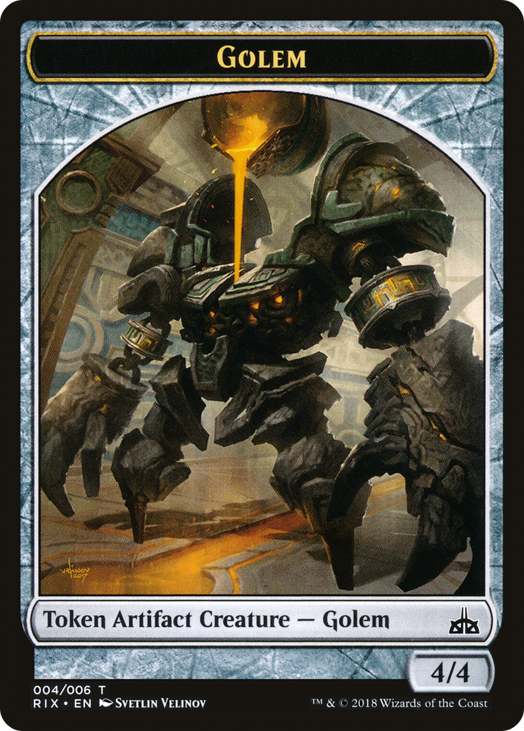 Golem (TRIX-004) - Rivals of Ixalan Tokens - Premium MTG Single from Wizards of the Coast - Just $0.09! Shop now at Game Crave Tournament Store