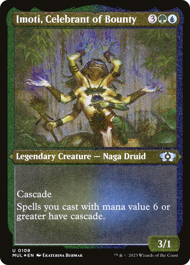 Imoti, Celebrant of Bounty (MUL-108) - Multiverse Legends Etched Foil - Premium MTG Single from Wizards of the Coast - Just $0.08! Shop now at Game Crave Tournament Store