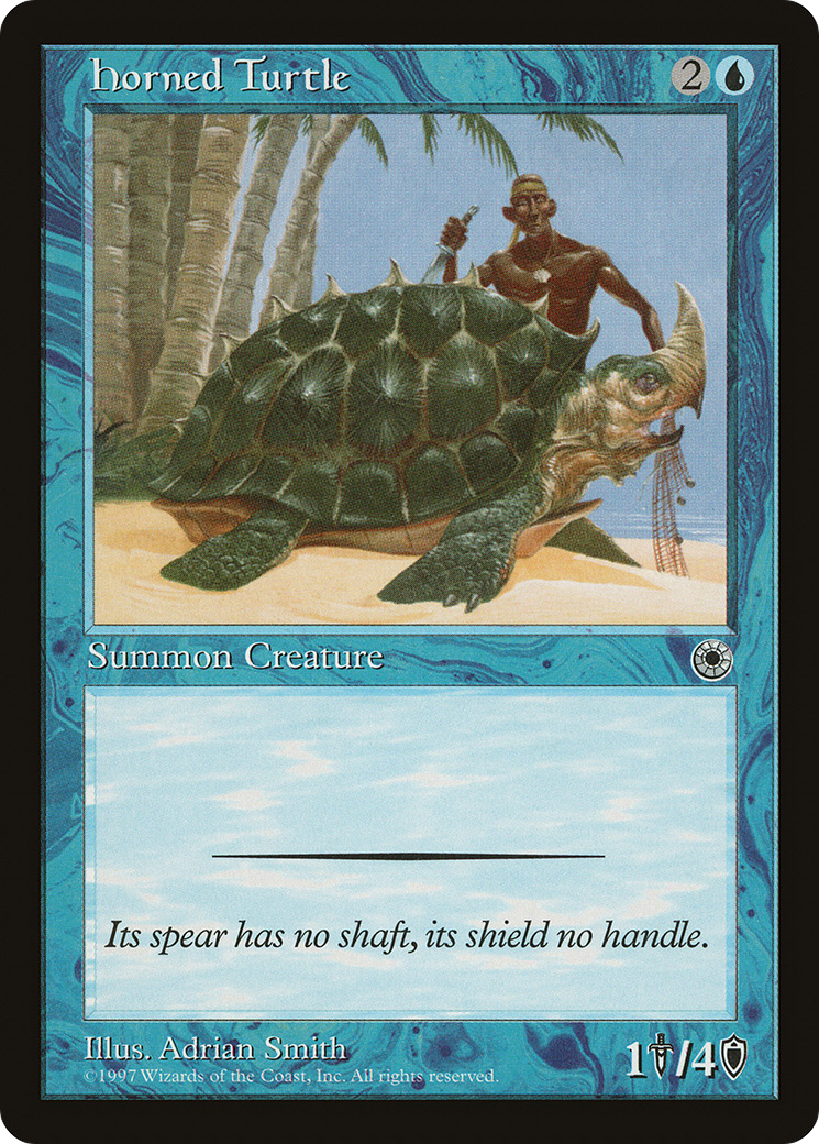 Horned Turtle (POR-057) - Portal - Premium MTG Single from Wizards of the Coast - Just $0.08! Shop now at Game Crave Tournament Store