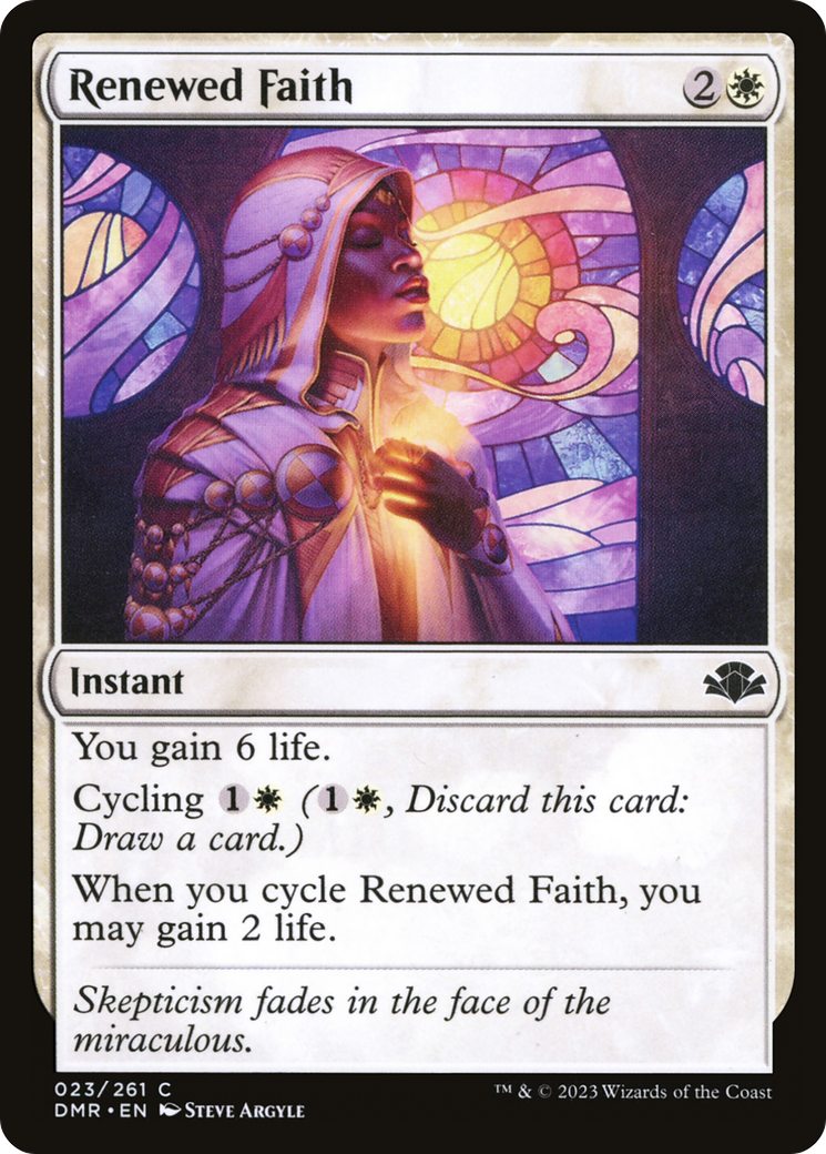 Renewed Faith (DMR-023) - Dominaria Remastered Foil - Premium MTG Single from Wizards of the Coast - Just $0.08! Shop now at Game Crave Tournament Store