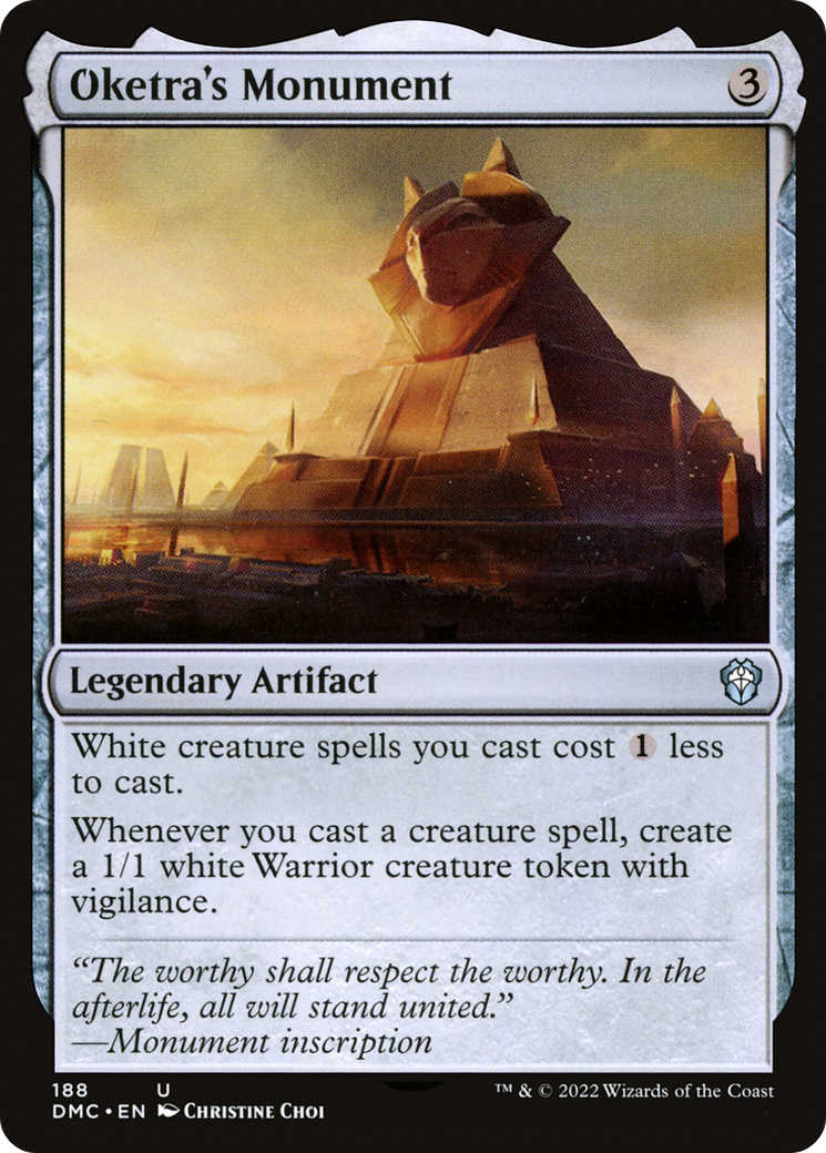 Oketra's Monument (DMC-188) - Dominaria United Commander - Premium MTG Single from Wizards of the Coast - Just $1.18! Shop now at Game Crave Tournament Store