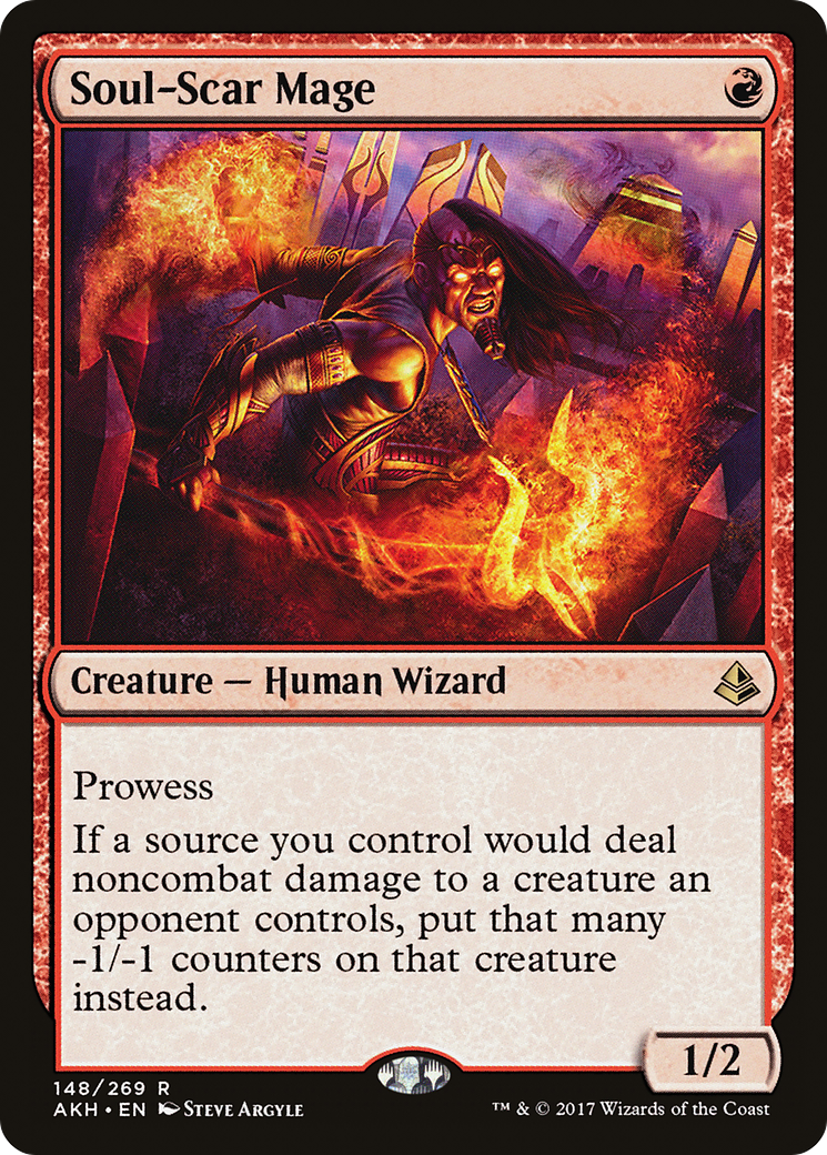 Soul-Scar Mage (AKH-148) - Amonkhet Foil - Premium MTG Single from Wizards of the Coast - Just $3.08! Shop now at Game Crave Tournament Store