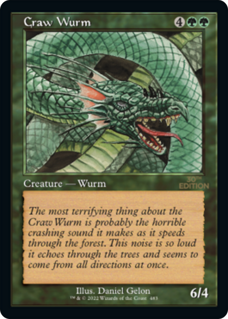 Craw Wurm (30A-483) - 30th Anniversary Edition - Premium MTG Single from Wizards of the Coast - Just $31.61! Shop now at Game Crave Tournament Store