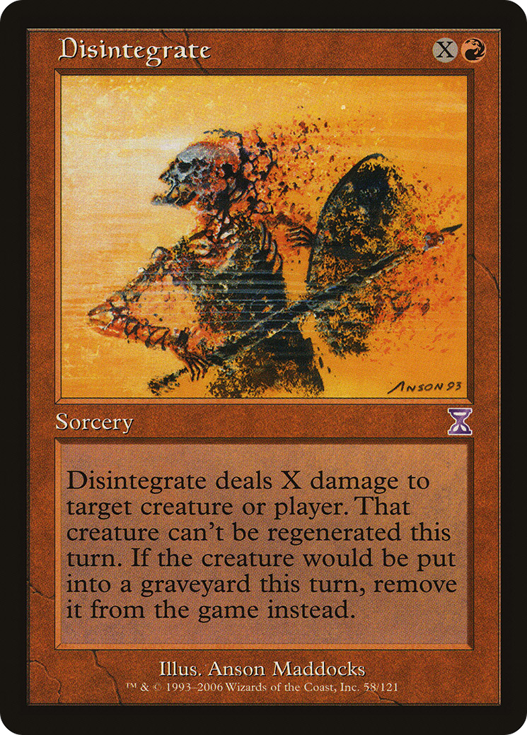 Disintegrate (TSB-058) - Time Spiral Timeshifted - Premium MTG Single from Wizards of the Coast - Just $0.08! Shop now at Game Crave Tournament Store