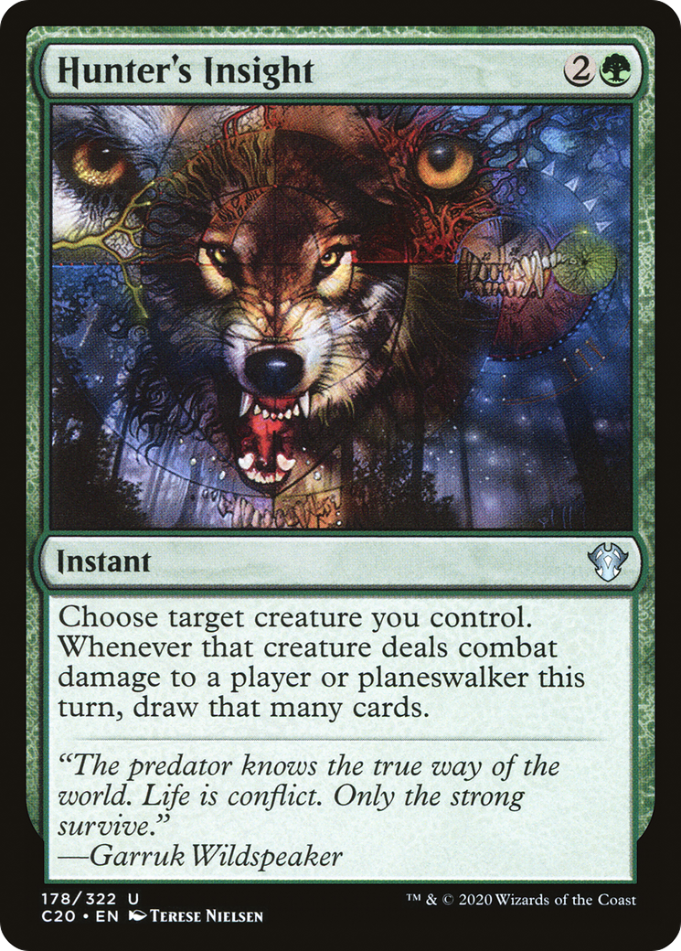 Hunter's Insight (C20-178) - Commander 2020 - Premium MTG Single from Wizards of the Coast - Just $0.10! Shop now at Game Crave Tournament Store
