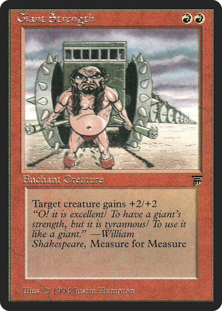Giant Strength (LEG-149) - Legends - Premium MTG Single from Wizards of the Coast - Just $0.08! Shop now at Game Crave Tournament Store