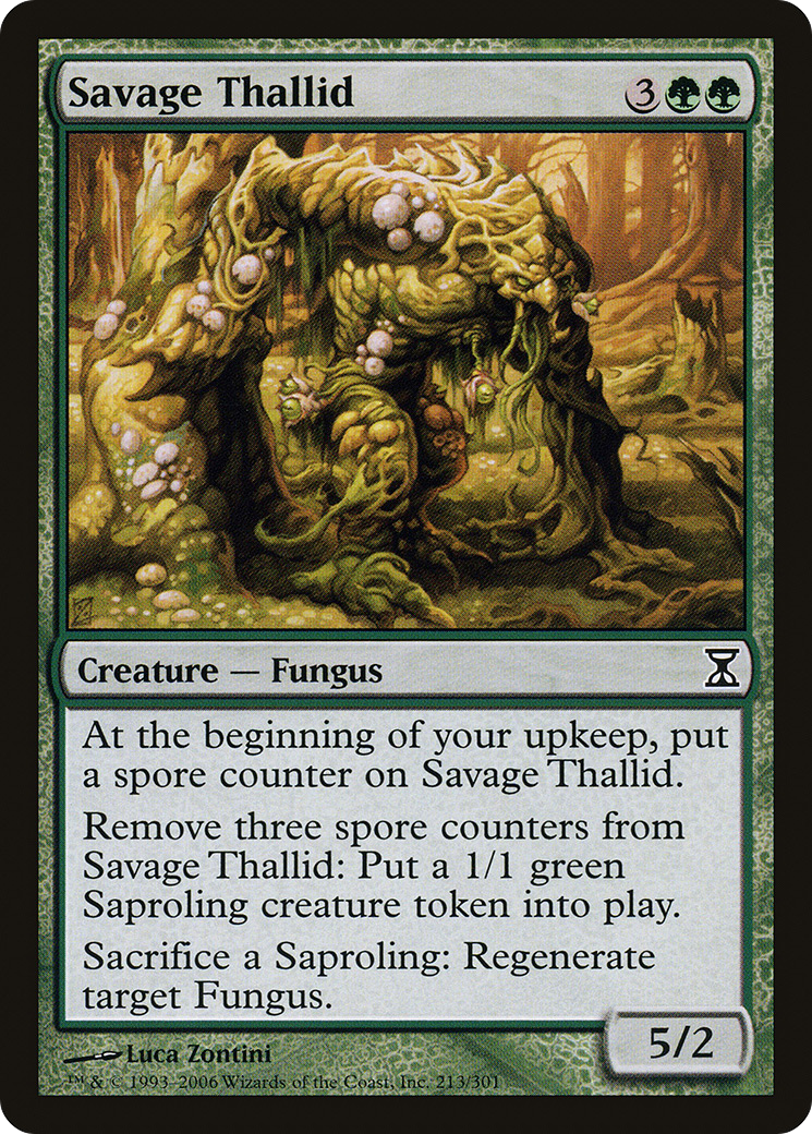 Savage Thallid (TSP-213) - Time Spiral - Premium MTG Single from Wizards of the Coast - Just $0.13! Shop now at Game Crave Tournament Store