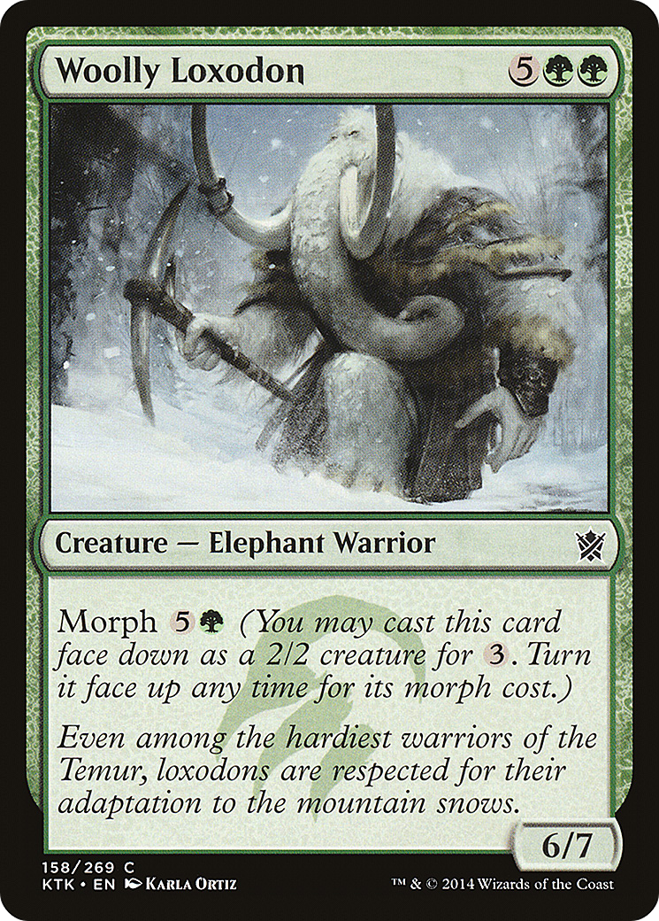 Woolly Loxodon (KTK-158) - Khans of Tarkir Foil - Premium MTG Single from Wizards of the Coast - Just $0.08! Shop now at Game Crave Tournament Store