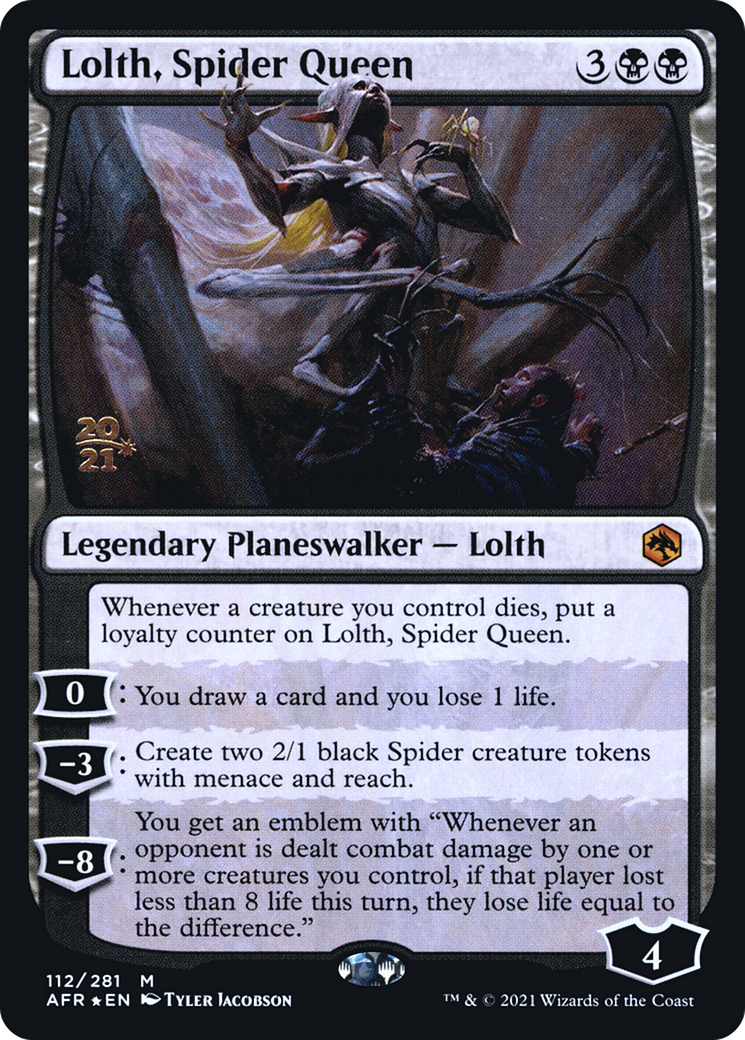Lolth, Spider Queen (PAFR-112S) - Adventures in the Forgotten Realms Promos Foil - Premium MTG Single from Wizards of the Coast - Just $2.25! Shop now at Game Crave Tournament Store