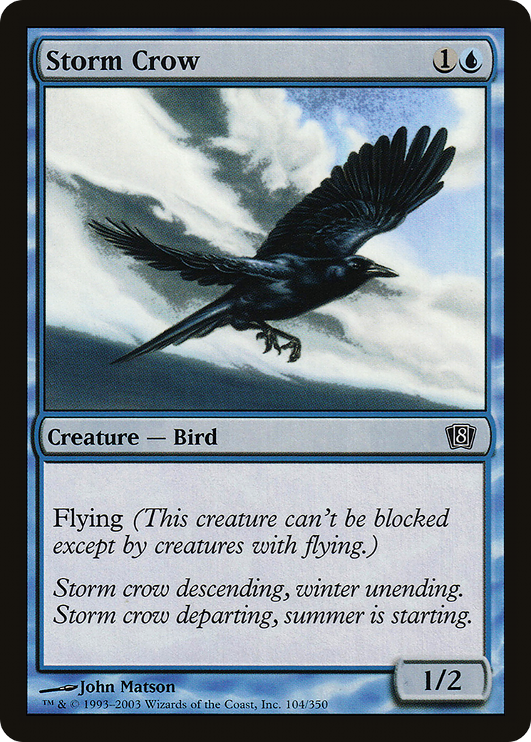 Storm Crow (8ED-104★) - Eighth Edition Foil - Premium MTG Single from Wizards of the Coast - Just $0.18! Shop now at Game Crave Tournament Store