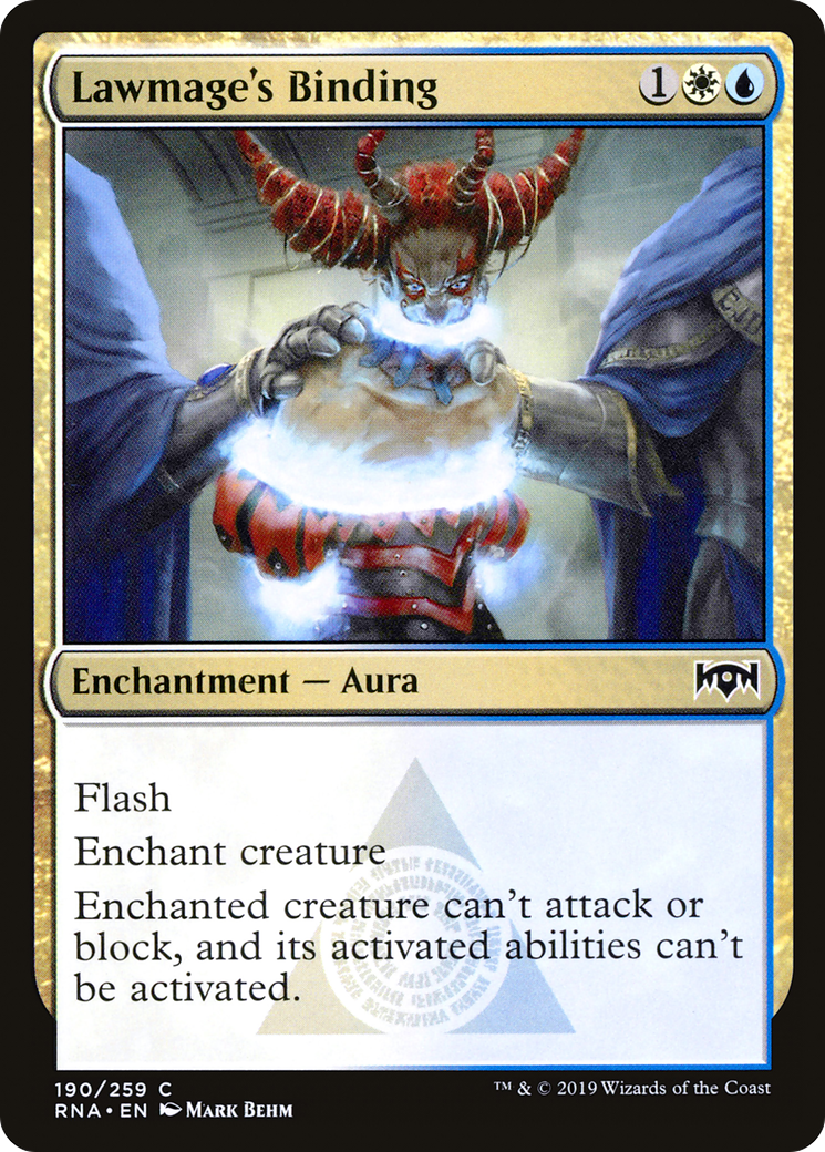 Lawmage's Binding (RNA-190) - Ravnica Allegiance - Premium MTG Single from Wizards of the Coast - Just $0.08! Shop now at Game Crave Tournament Store