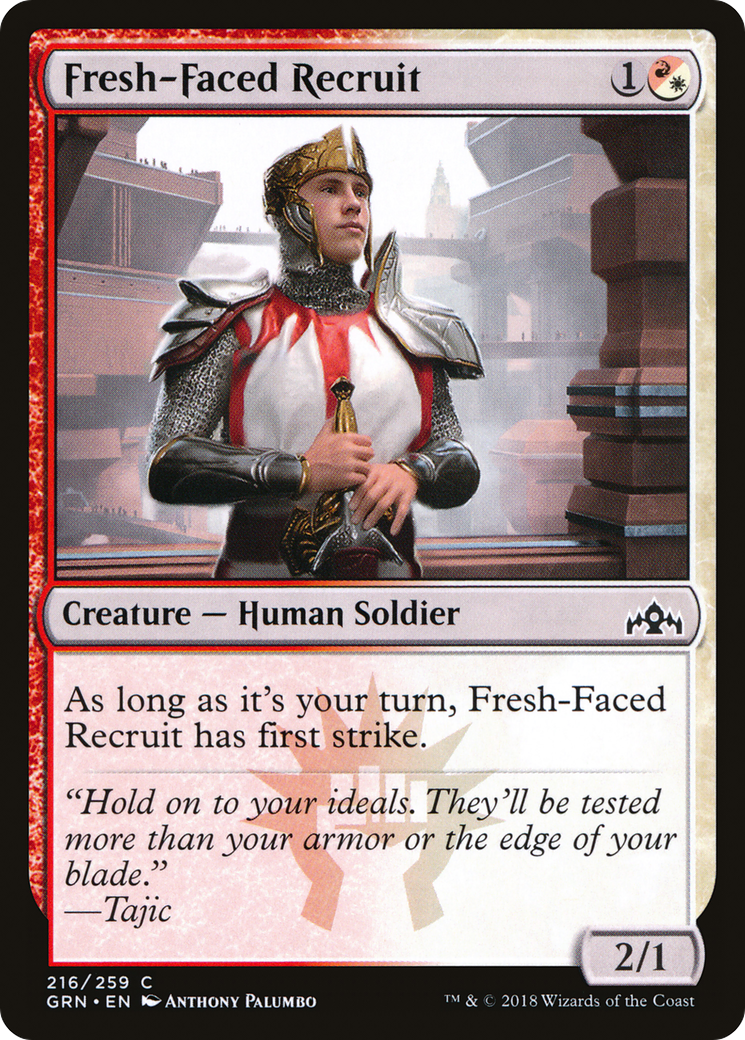 Fresh-Faced Recruit (GRN-216) - Guilds of Ravnica Foil - Premium MTG Single from Wizards of the Coast - Just $0.08! Shop now at Game Crave Tournament Store