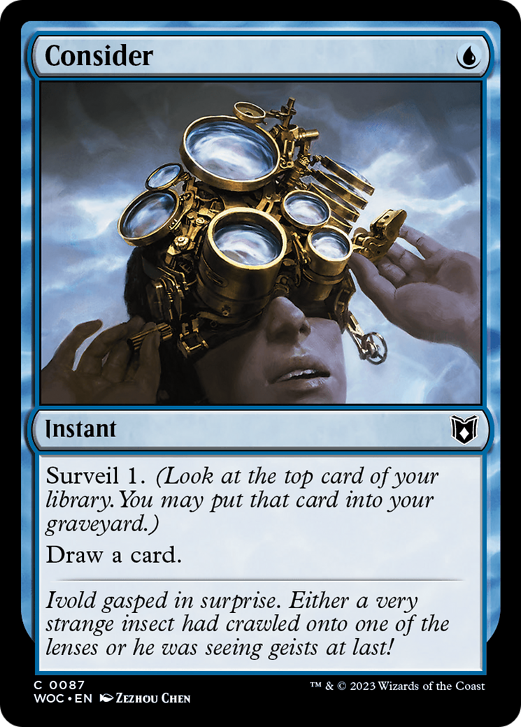 Consider (WOC-087) - Wilds of Eldraine Commander - Premium MTG Single from Wizards of the Coast - Just $0.23! Shop now at Game Crave Tournament Store