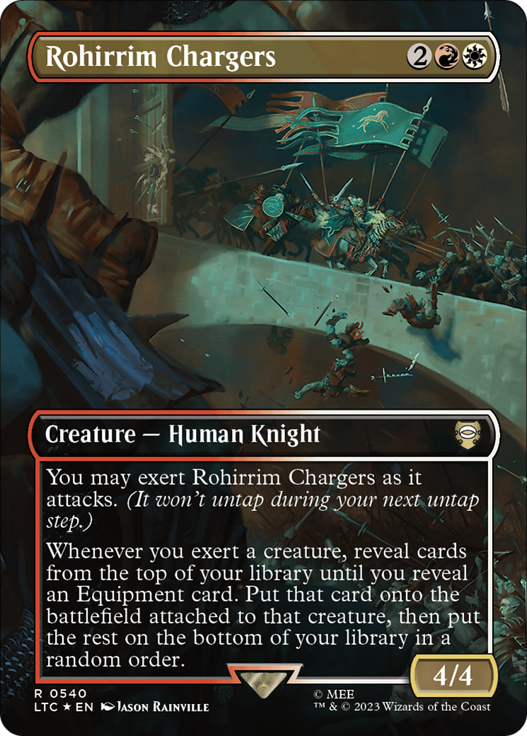 Rohirrim Chargers (LTC-540) - Tales of Middle-earth Commander (Borderless) Foil - Premium MTG Single from Wizards of the Coast - Just $1.39! Shop now at Game Crave Tournament Store