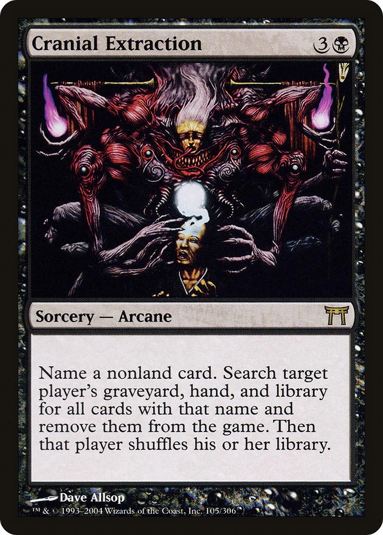 Cranial Extraction (CHK-105) - Champions of Kamigawa - Premium MTG Single from Wizards of the Coast - Just $0.13! Shop now at Game Crave Tournament Store