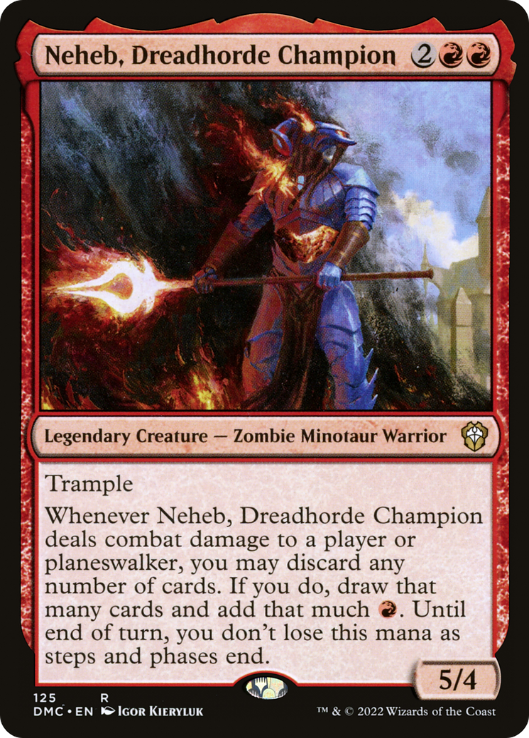 Neheb, Dreadhorde Champion (DMC-125) - Dominaria United Commander - Premium MTG Single from Wizards of the Coast - Just $0.25! Shop now at Game Crave Tournament Store