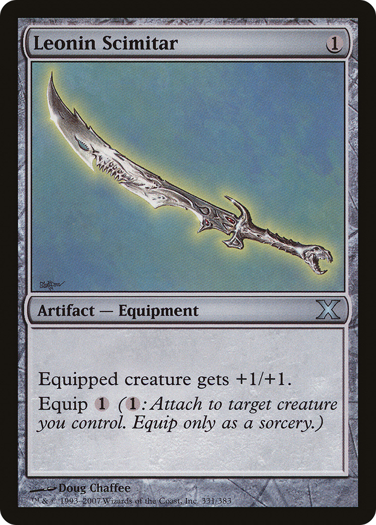 Leonin Scimitar (10E-331) - Tenth Edition - Premium MTG Single from Wizards of the Coast - Just $0.08! Shop now at Game Crave Tournament Store
